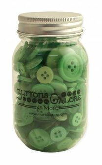 Greenery Buttons in Mason Jar