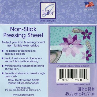Non-Stick Pressing Sheet 18in x 18in - June Tailor