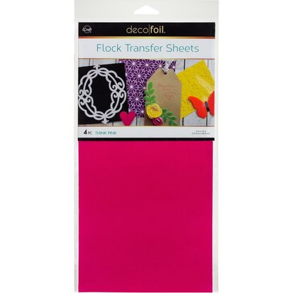 Think Pink Flock Transfer Sheets  - iCraft Deco Foil 