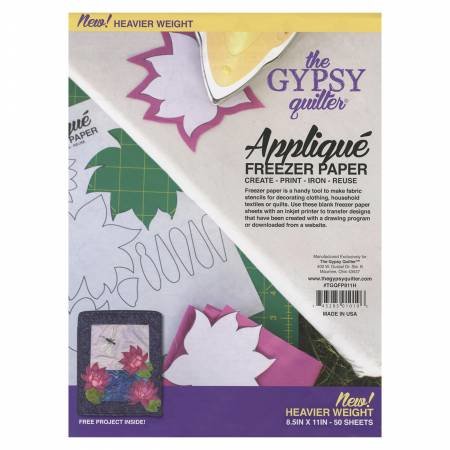 Gypsy Quilter Freezer Paper - 21,3x28cm (50x) Heavy Weight 50ct
