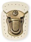 Tuck-lock-for-sewing-on-Beige-Antique-Brass