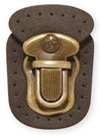 Tuck-lock-for-sewing-on-Brown-Antique-Brass