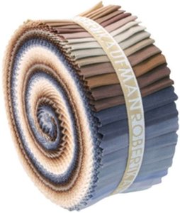 Kaufman Roll Up Kona Cotton Solids Neutrals Palette 41pcs