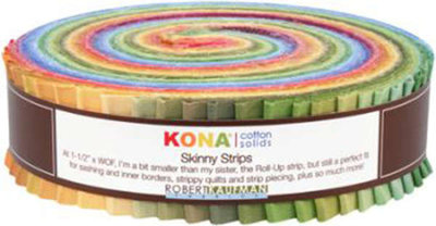 Kaufman Skinny Strips Kona Solids Dusty Colorway 41pcs
