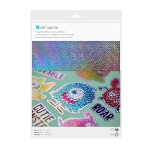 Printable Holographic Sticker Sheets, Dotted Pattern SILHOUETTE