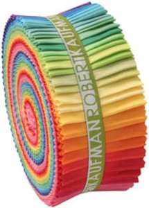 Kaufman Roll Up Kona Cotton Solids Bright Palette 41pcs