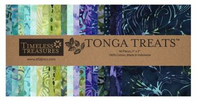 Twilight Tonga Batik 5in Squares, 40pcs