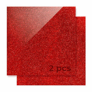 3mm Rood Glitter Acrylaat 30x30cm (2x) - xTool