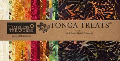 5in Squares Tonga Batik Cider 42st