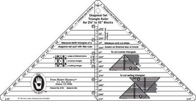 Diagonal Set Triangle Ruler 2 1/2