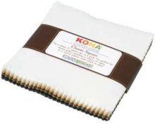 Kaufman Charm Pack Kona Cotton Neutrals Palette 41pcs