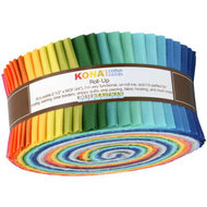 Kaufman Roll Up Kona Solids Summer Colorway 40pcs