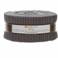 Kaufman Roll Up Kona Solids Coal Color 40pcs