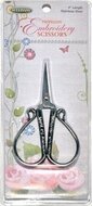 4" Antique silver Large Teardrop Handle Heirloom Embroidery scissor