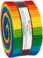 2-1/2in Strips Kona Cotton Bright Rainbow Palette, 40pcs