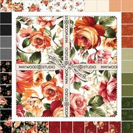 10in Squares Harvest Rose Flannel, 42pcs