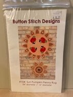 Sun pumpkin Penny rug