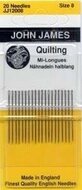 John James Between quilting needles size 8 JJ120-08