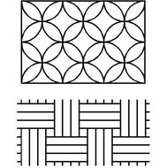 Sashiko Paving Stones/Interlocking Circles Stencil