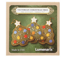 Wool Felt Kit Victorian Christmas Tree Ornament Set of 3
