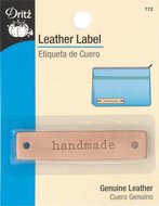 Leder Label "Handmade"