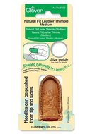 Clover Natural Fit Leather Thimble - Medium