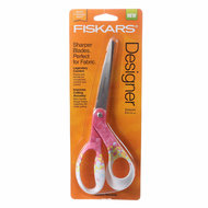 Fiskars 8in Bent Designer Scissors - Pink Triangle