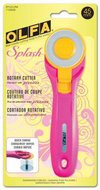 Olfa Splash Couteau de coupe rotative 45mm - Fairy Floss Pink