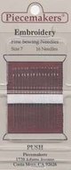 Piecemakers Embroidery needles size 7  12-E7