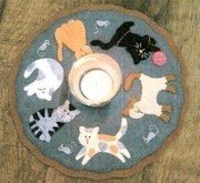 Candle mat - Cats Meow