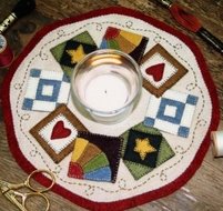 Candle mat - Quilt Blocks