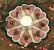 Candle mat - Hearts and Flowers KIT