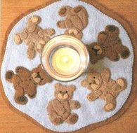 Candle mat - Teddy Bears