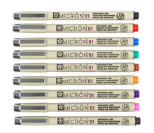 Pigma Micron Pen .45mm Size 05 - SET 9 Colors